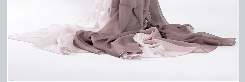 [BYSIFA] зимние женские шарфы брендовый однотонный длинный шелковый шарф с градиентом, шаль Bufandas, Серый Черный шейный шарф 190*160 см