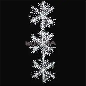 30 шт./лот 11 см Рождественское украшение белое пластиковое Рождественское дерево снежинки окно рождественские украшения для дома