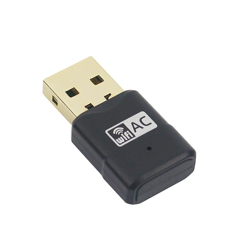 2,4 г 5,8 Г двухдиапазонный беспроводной Wi-Fi USB адаптер USB 2,0 приемник Wi-Fi Dongle 802.11ac сетевой карты + Deriver CD для портативных ПК