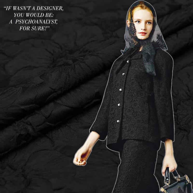 Европейская мода темная зернистая парча жаккардовая ткань для платья vestidos vestido плюс tissu Лоскутная Ткань tissu au metre