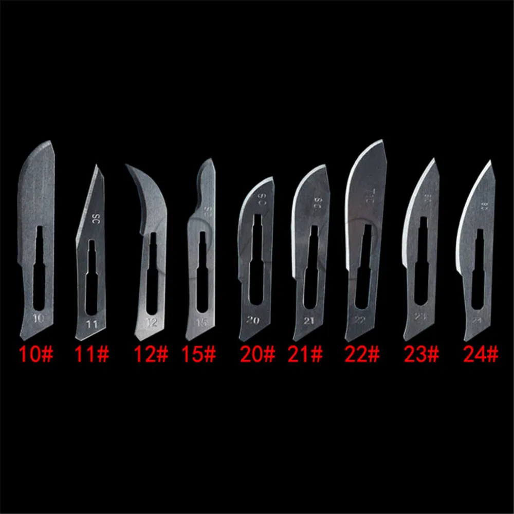 100 Pcs Scalpel Blades For Dental medical Stainless Steel Surgical