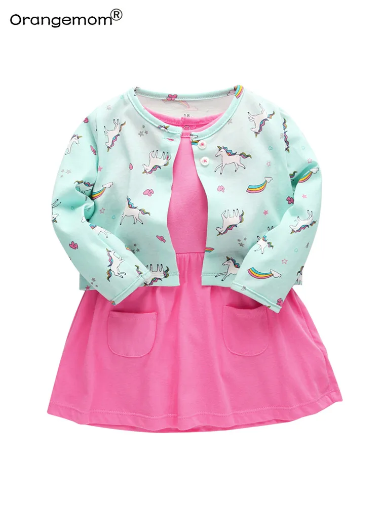 Модная одежда для маленьких девочек, платья+ пальто для маленьких девочек, комплекты одежды из 2 предметов, брендовый новогодний костюм для новорожденных девочек-24 месяца - Цвет: HQ-DJS