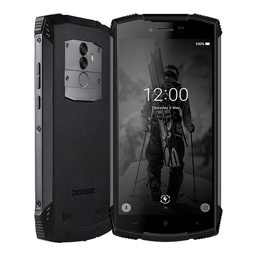 Настоящий водонепроницаемый смартфон DOOGEE S55 IP68, 4 Гб ОЗУ, 64 Гб ПЗУ, 5500 мАч, Восьмиядерный процессор MTK6750T, 5,5 дюймов, Android 8,0, две sim-карты, МП, 4 глте - Цвет: Classic Black