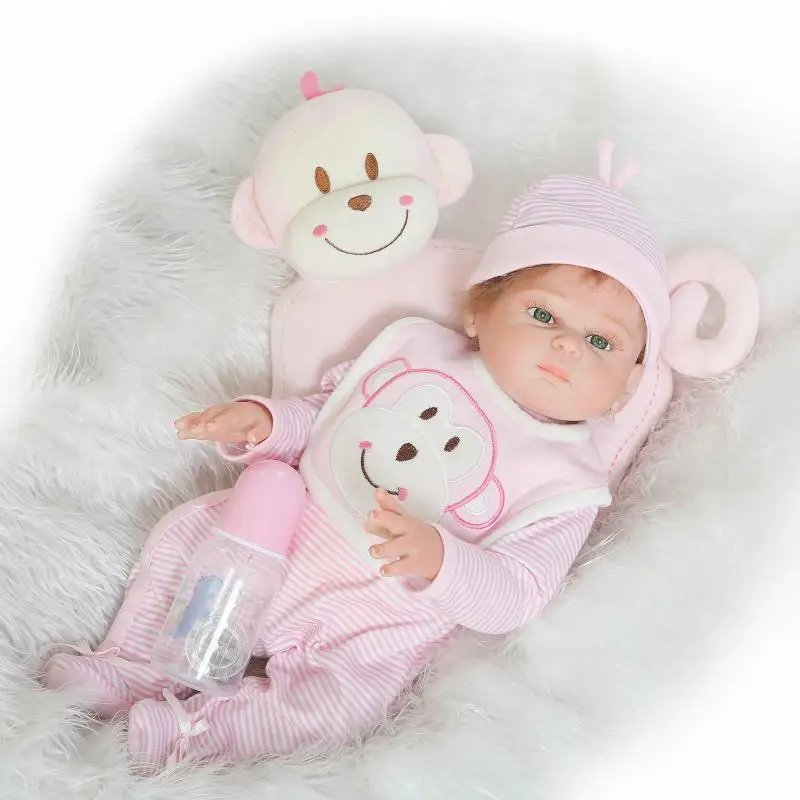 Wholesale 20 Inch Bebe Reborn Baby Doll Princess Girl Dolls Lifelike Reborn Babies Soft Silicone Babies Girls Handmade Newborn