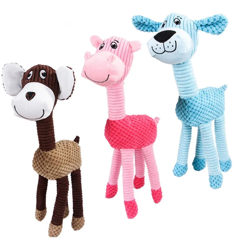 

Cute Dog Chew Toys Squeak Puppy Dog Interactive Toy For Small Large Dogs Bite Resistant Dog Squeaky Giraffe Toys Pets Supplies