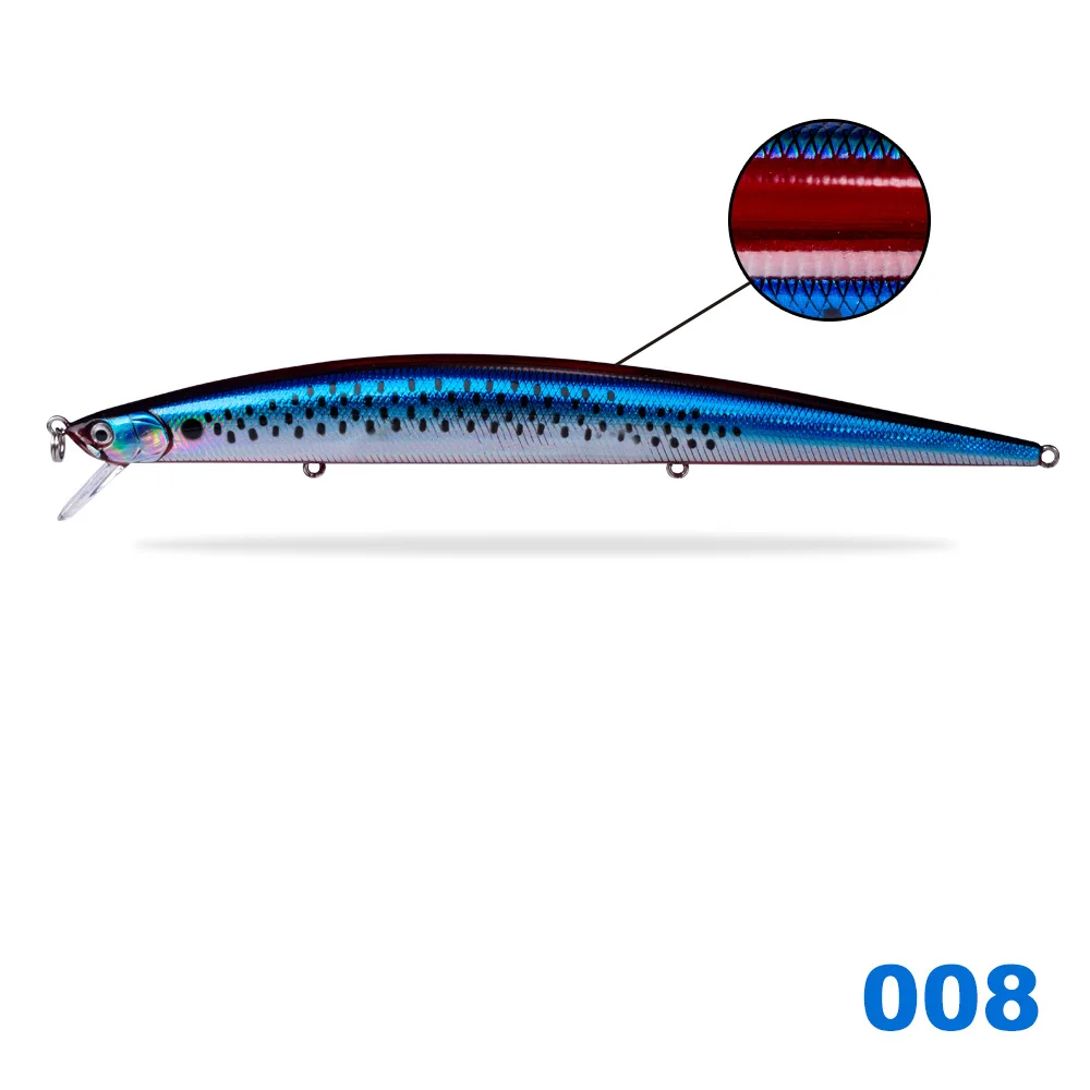 Hunthouse Tide Slim Minnow flyer175 плавающая жесткая приманка для рыбалки Морская рыбалка 175 мм 25 г/34 г ABS пластик для морской щуки - Цвет: 25g-A008