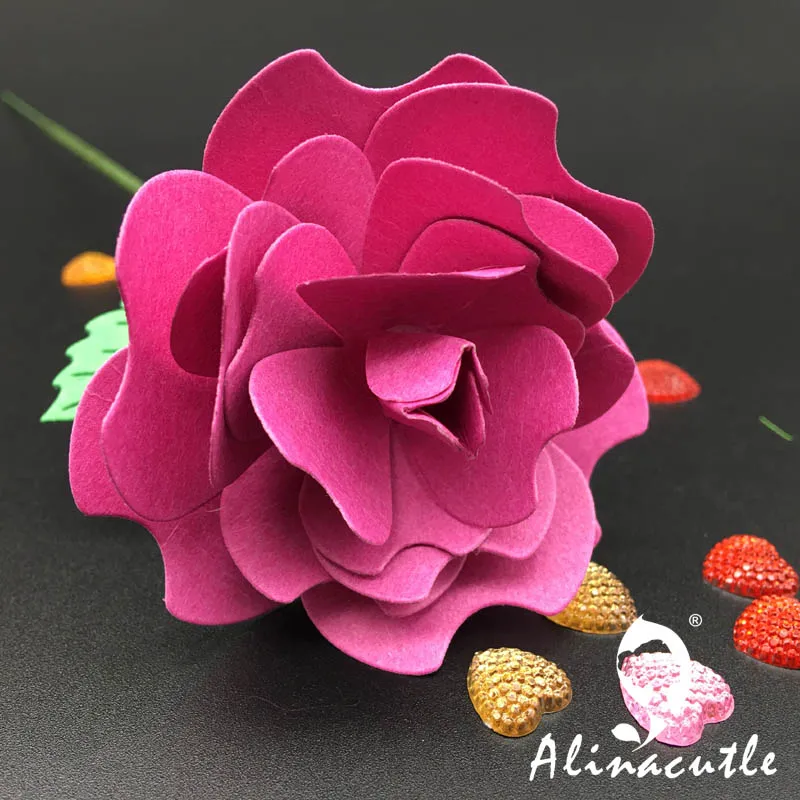 

METAL CUTTING DIES cut 4pc layered flower Alinacraft Scrapbooking paper craft album card punch knife art cutter die