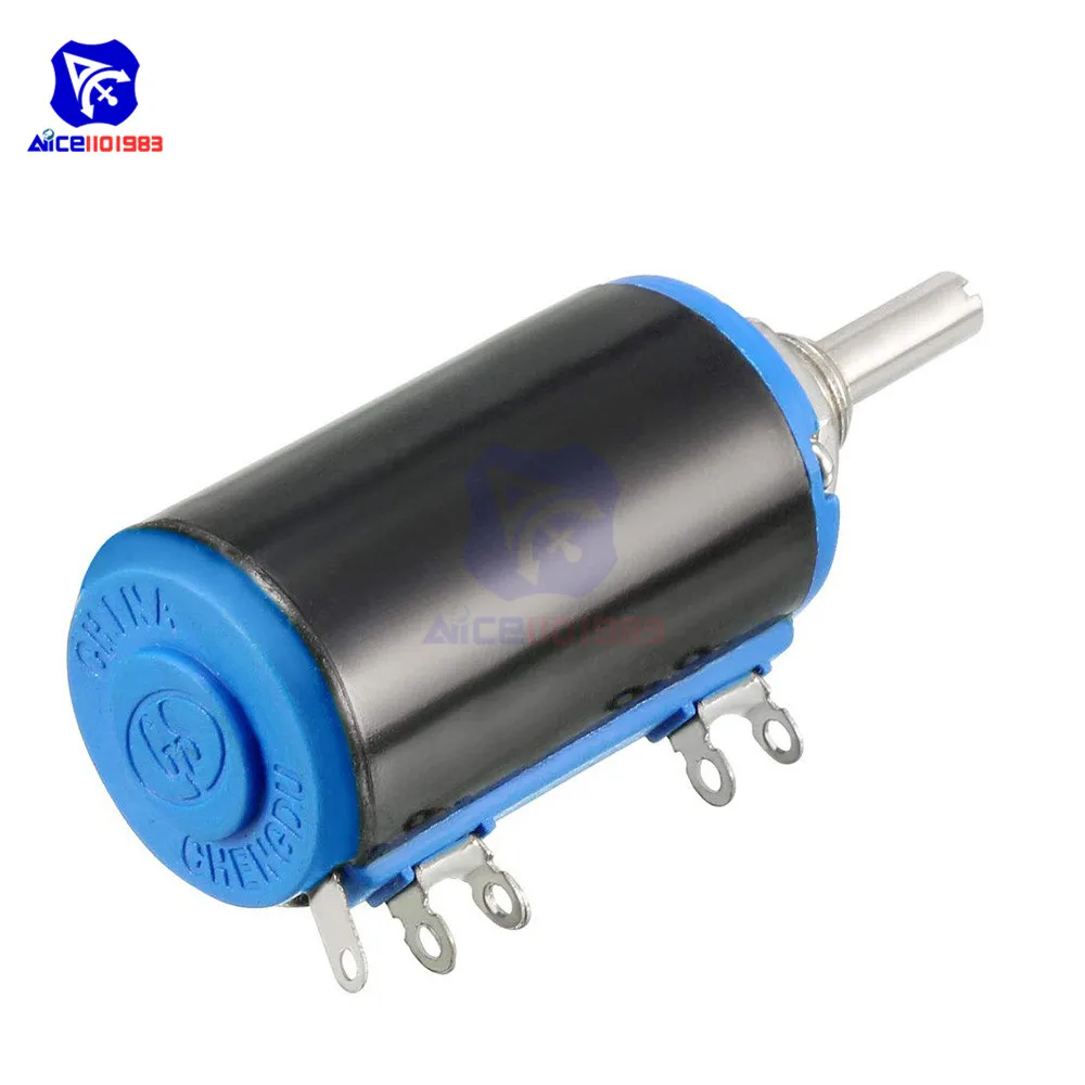 WXD3-13-2W Wirewound Potentiometer Resistance 100R 470R 1K 4.7K 10K 22K 47K 100K&Omega; Ohm 10 Turn Precision Dial Potentiometer Knob