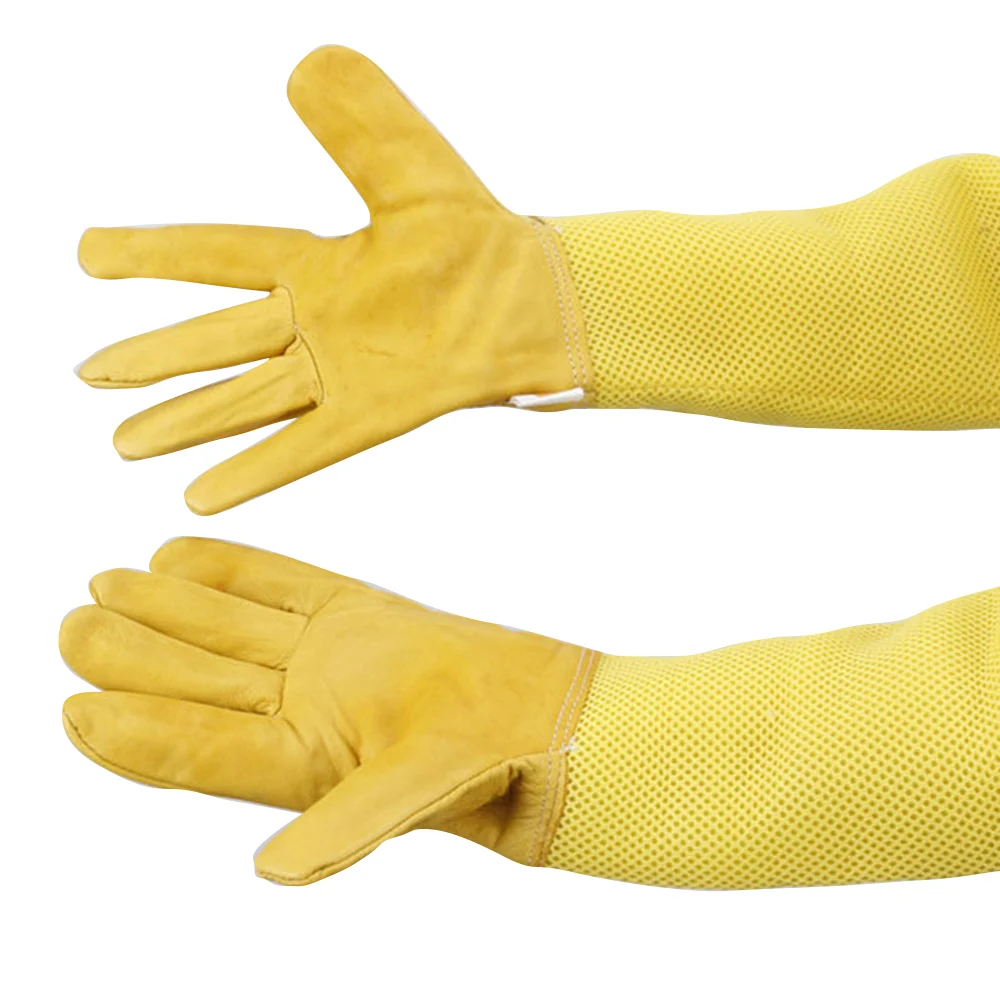 

1Pair Beekeeping Prevent Gloves Protective Gloves Beehive Working Tool with Vented Long Sleeves for Apiculture Beekeeper Beehive