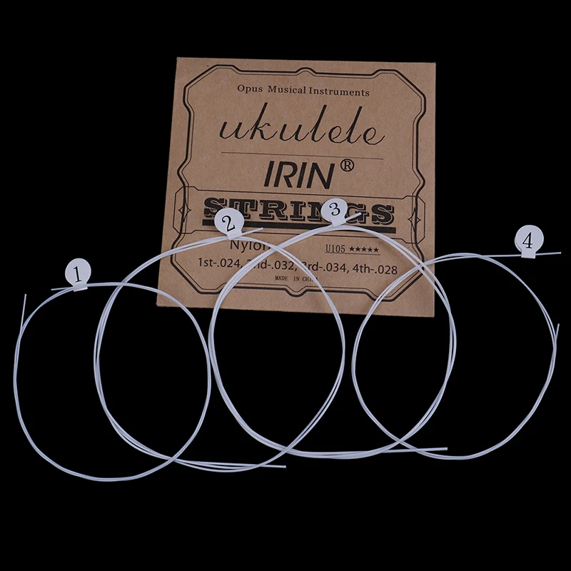 4PCS/set U105 White nylon Ukulele Strings Nylon Guitar Replacement Parts for Ukulele
