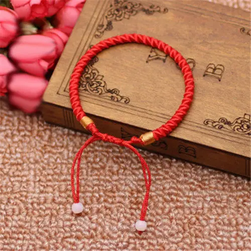 Men Women Good Luck Hand Braided Lucky Red String Rope Cord Bracelet Gift