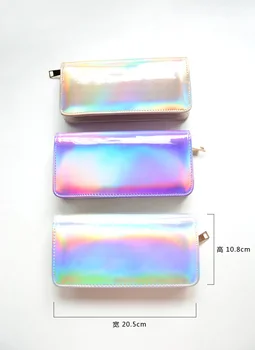

Discounts ! Women handbag Hologram wallet Laser Silver Bag Lady's Mini Make-up Clutch Handbag hologram handbag Free Shipping