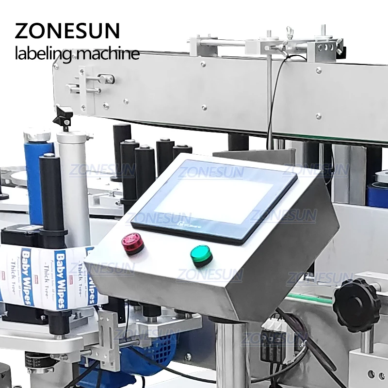 ZONESUN Автоматическая двухсторонняя машина для нанесения этикеток наклейка