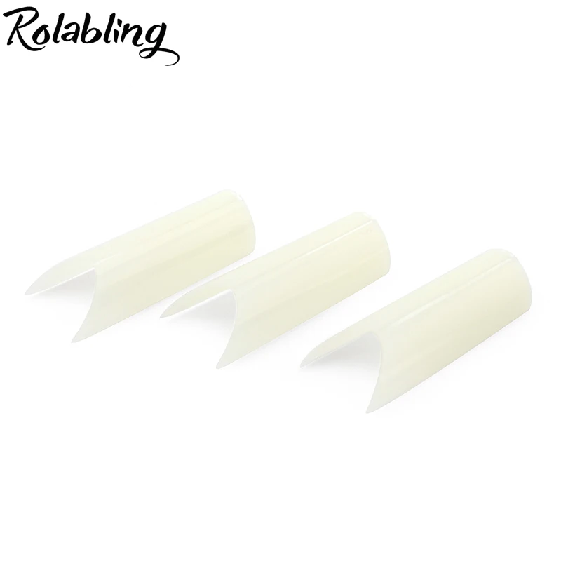 

Natural Color C design nail tip 500pcs/BAG Fashion Half Cover False Nail French Acrylic Nail Art Tips for nail tool