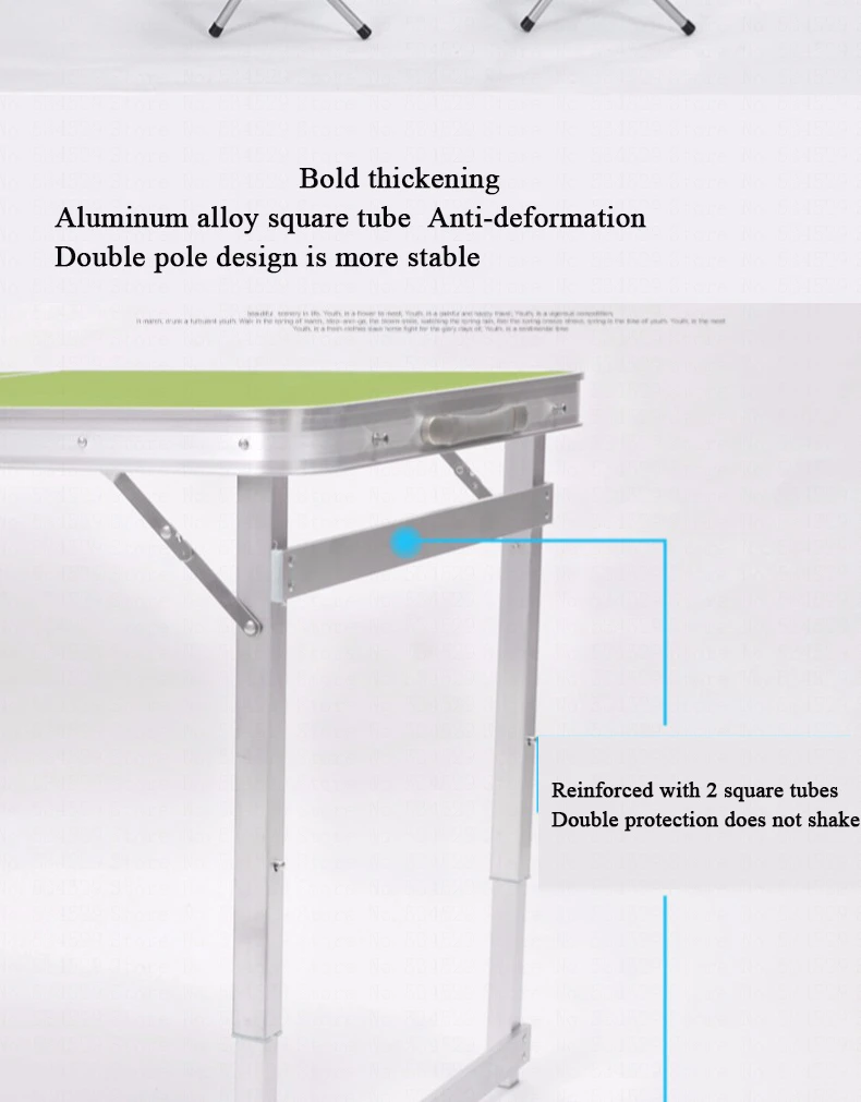 H 20% портативный складной 2/4 стул алюминиевый стол набор стабильный для кухни обеденный открытый сад пикника Кемпинг с регулируемыми ножками