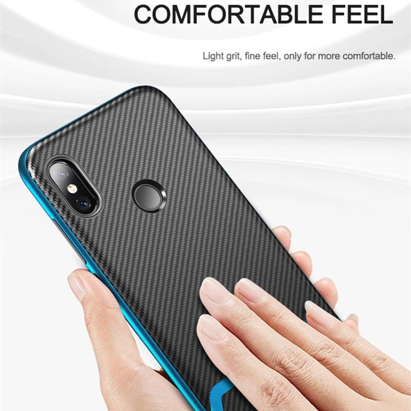 Для Xiaomi Redmi Note 6 Pro Чехол IPAKY для Redmi 6 6a углеродное волокно силикон PC защита Броня противоударный для Redmi 6 Pro Чехол