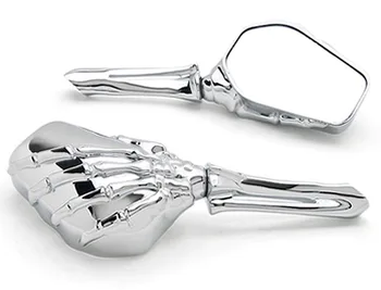 

Chrome Custom Motorcycle Skeleton Mirrors For Yamaha Road Star Warrior Midnight XV