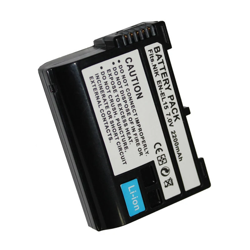 EN EL15 ENEL15 полный декодированный аккумулятор 2200 мАч для Nikon D500 D600 D610 D750 D7000 D7100 D7200 D800