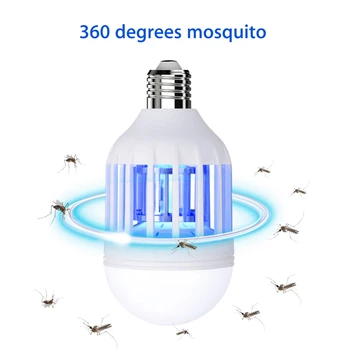 

WSFS 4PCS/2PCS 110V 2 in 1 Light Zapper LED Lightbulb Mosquito Fly Insect Killer Bug Zapper Killer LED Bulb for Foyer Bedroom