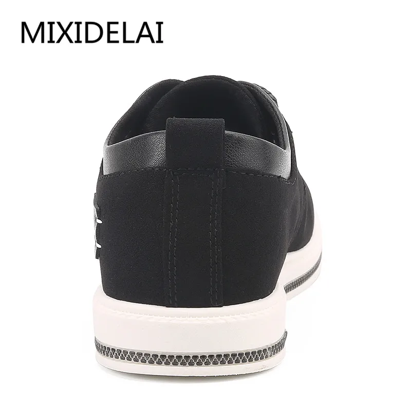 Brand Shoes Men Large Sizes 39-47 Mens Shoes Casual Lace Up Fashion flats Sneakers Men Black Men Shoes Leather Footwear