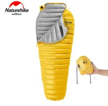 Naturehike Goose Down Sleeping Bag CW300 Ultralight 750 Filling Power Winter Warm Outdoor Sleeping Bags Camping Hiking white goose down sleeping bag winter fan shape with sack ultralight lengthened outdoor camping hiking fp800 215x78cm