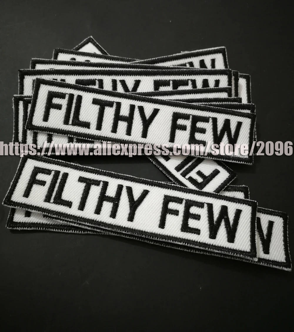 

FILTHY FEW Patches of embroidered Iron On Biker Patch for Motorcycle Jacket Vest Hells PATCHES,VEST Outlaws badges Stickers