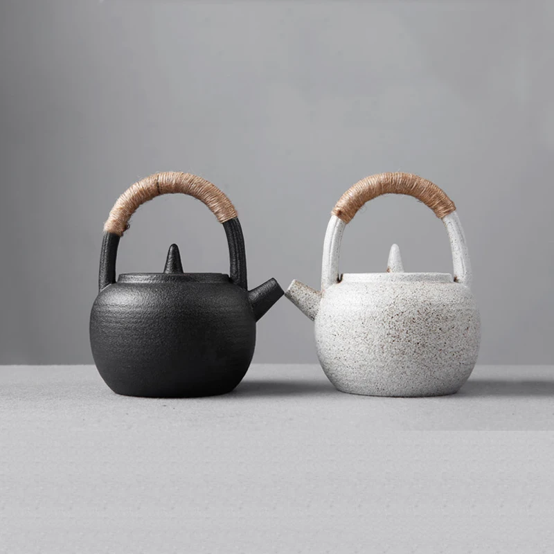  Zen Japanese Coarse Pottery Portable Kung Fu Tea Set Teapots Teacup Tea Cans Creative Ceramics Home