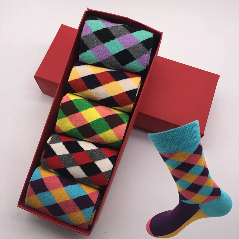 Популярные стандартные новые носки мужские хлопковые носки в британском стиле ретро цвета Харадзюку уличная мода мужские без подарочной коробки - Цвет: Have Not Box