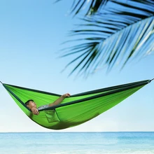 Портативный 2 гамак кемпинг выживания сад муха вязать Охота Досуг Hamac путешествия мебель парашют гамаки