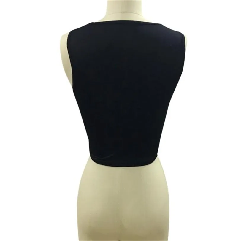 Sexy V Neck Harness Crop Top Female Camis Bandage Casual Vest Women's Tops Base Shirt Cropped Women's Blouse Wholesale noFB14 (12)
