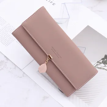 

Pochette Coin Purse Porte Monnaie Femme Cuir Women Fashion Long Style Student Card Wallet Multi-function Folding Coin Purse
