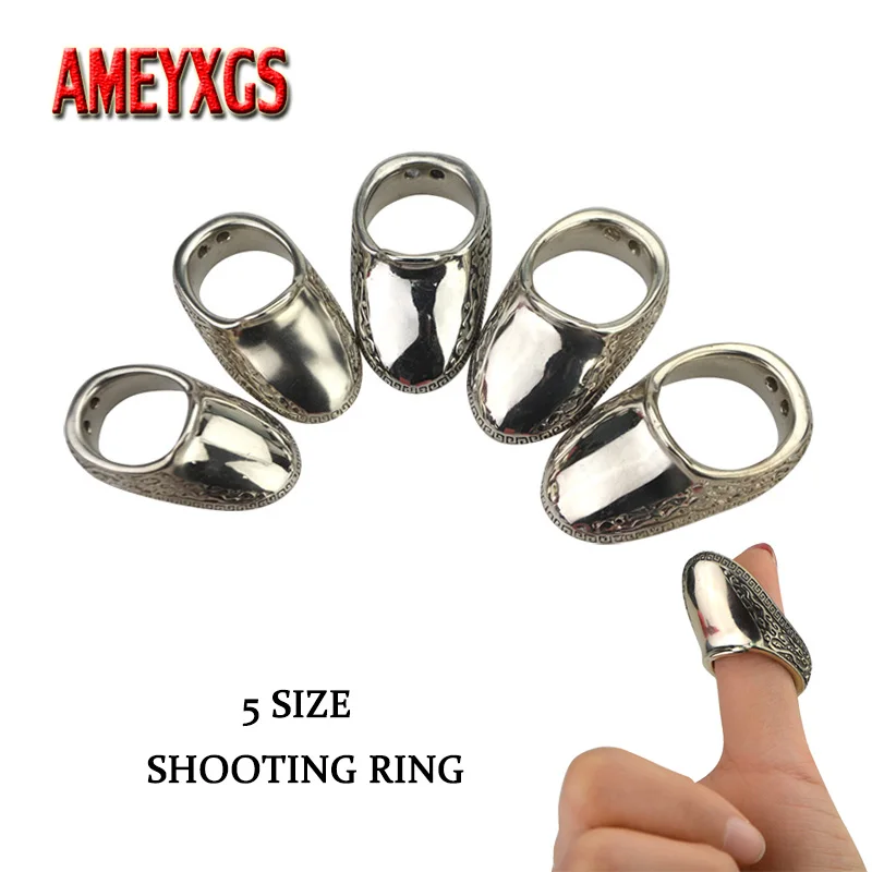 

1pc Archery Finger Guard Bow And Arrow Safety Shooting Ring Traditional Thumb Guard For Hunting Finger Protective Gear