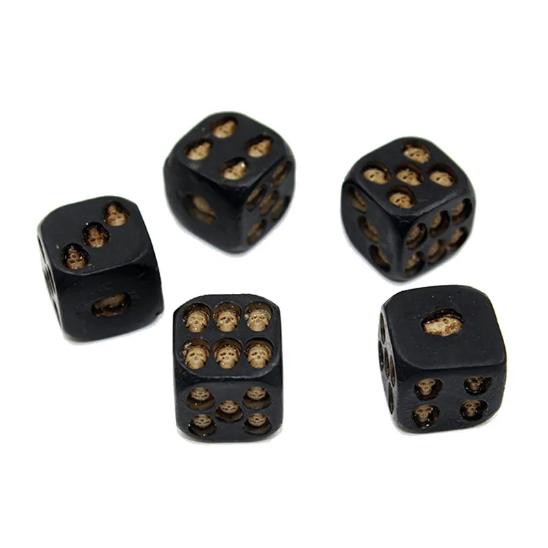 5pcs/set Nemesis Black Skull Dice Grinning Skull Deluxe Devil Poker