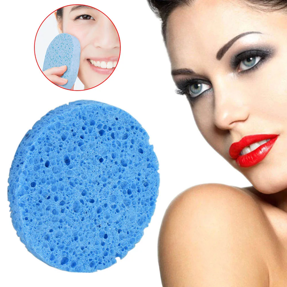 10 Pcs Face Cleansing Sponges Natural Cellulose Wood Fiber Sponge