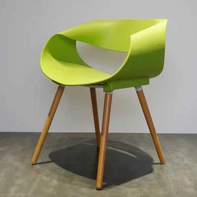 Минималистский современный Пластик твердой древесины стул модные дома отдыха кресло Cafe Дизайн стул популярных мебель стулья - Цвет: green