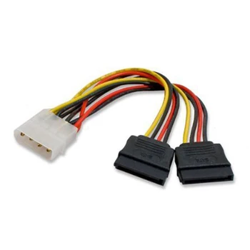 

TOYL LP4 to 2 SATA Internal Power Splitter Cable (SATA Power Splitter Adapter Cable - 4 pin Molex 5.25" to 2 x SATA Converter)