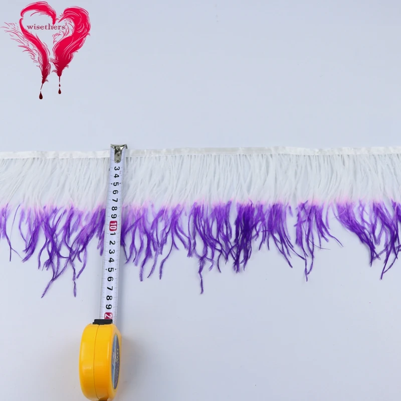 4 white and purple ostrich trims 6
