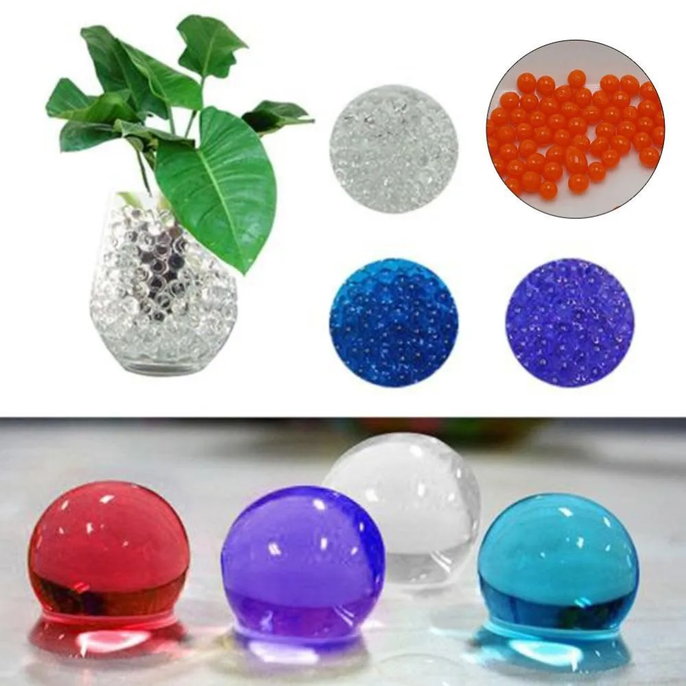

1000pcs Crystal Soil Hydrogel Gel Polymer Water Beads Flower / Wedding/ Decoration Maison Growing Water Ball Big Home Decor