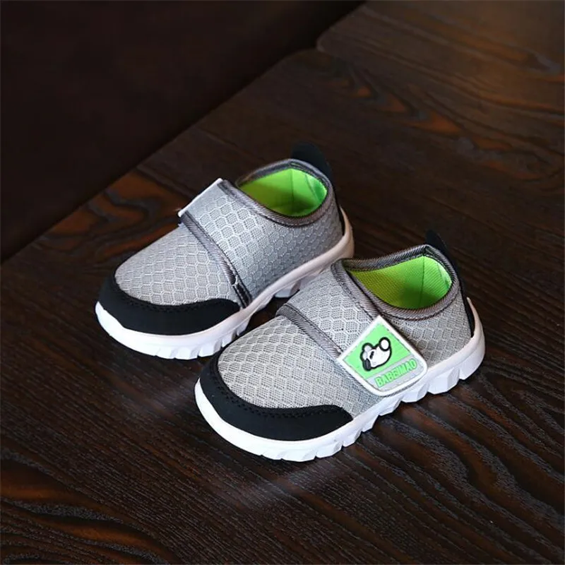 MHYONS, новинка, модная повседневная спортивная обувь для маленьких мальчиков и девочек 1-7 лет, детская обувь для бега с мягкой подошвой, детские кроссовки - Цвет: 889 Gray