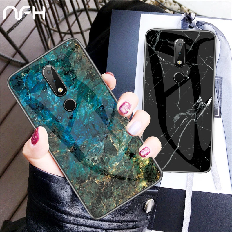 Чехол для телефона из закаленного стекла Nokia X6 X7 X71 3 1 Plus 7 4 2 задняя крышка
