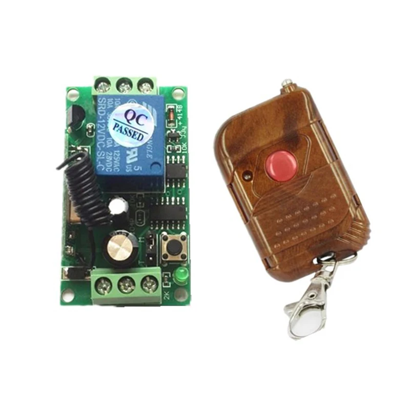 

DC 2V 1CH 10A Receiver + Transmitter RF Wireless Remote Switch teleswitch Momenrary Toggle Latched Adjustable