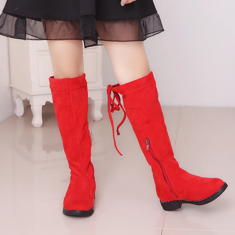 

COZULMA Kids Girls Boots Children High Boots With Fur Girls Princess Over-the-knee Dress Shoes Kids Fashion Boots For Girls 2018