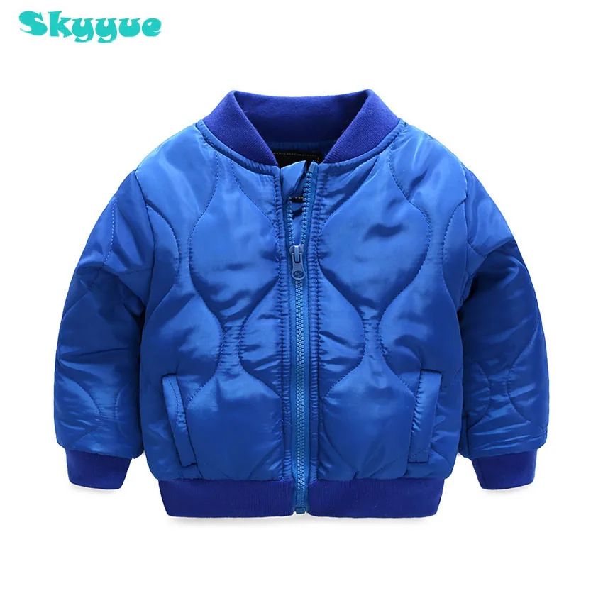 

Baby winter jackets 2018 Thick Bomber Jacket Kids Zipper Thermal Coats baby baseball clothes Little baby boy winter jacket