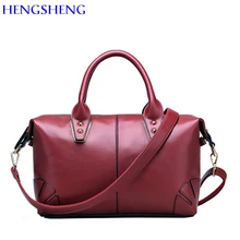 HENGSHENG European Fashion PU leather women shoulder bags of large bucket women messengers bag and ladies handbags