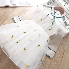 Платье для маленьких девочек; элегантный праздничный костюм для дня рождения; летняя одежда принцессы для свадьбы; детские кружевные платья-пачки для детей 3 лет