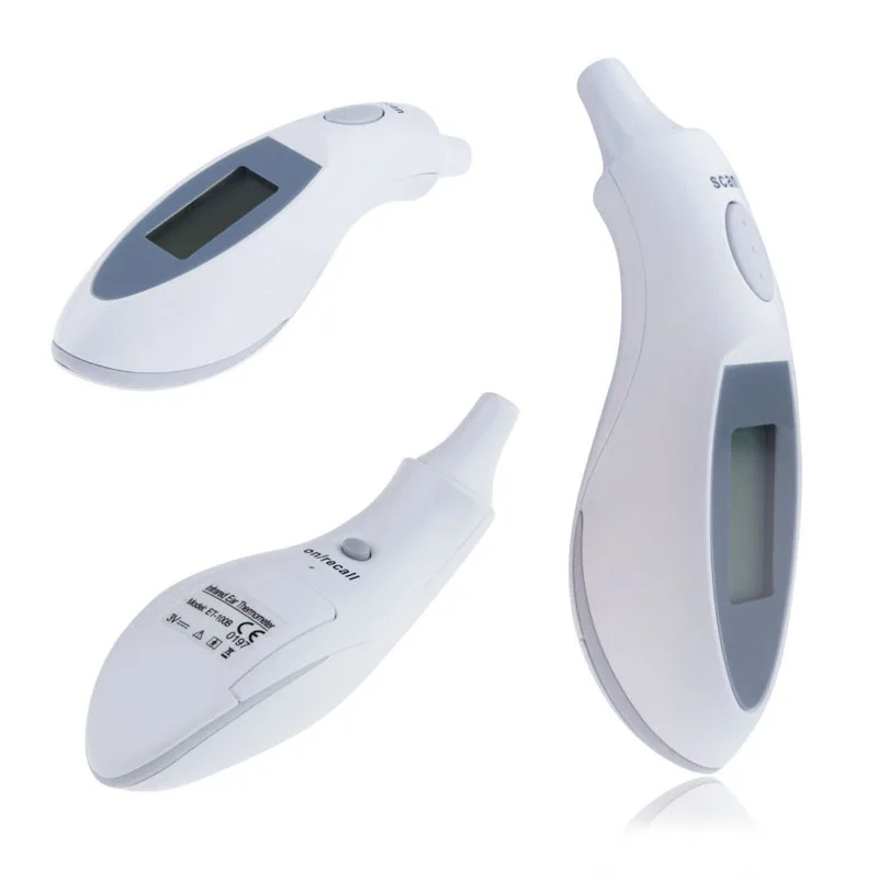 Медицинский бытовой цифровой инфракрасный термометр с ушками для взрослых, портативный карманный цифровой термометр