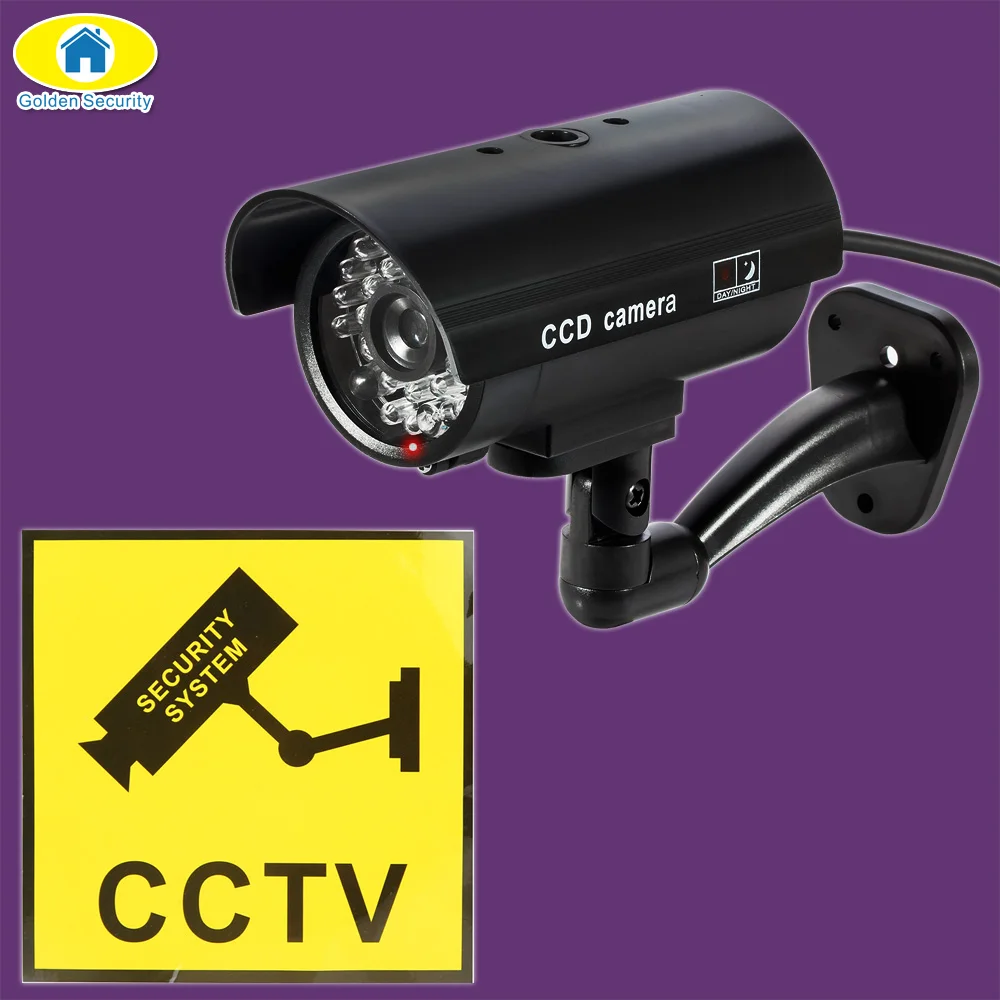 Golden Security Dummy Camera CCTV Surveillance Camera Home Security