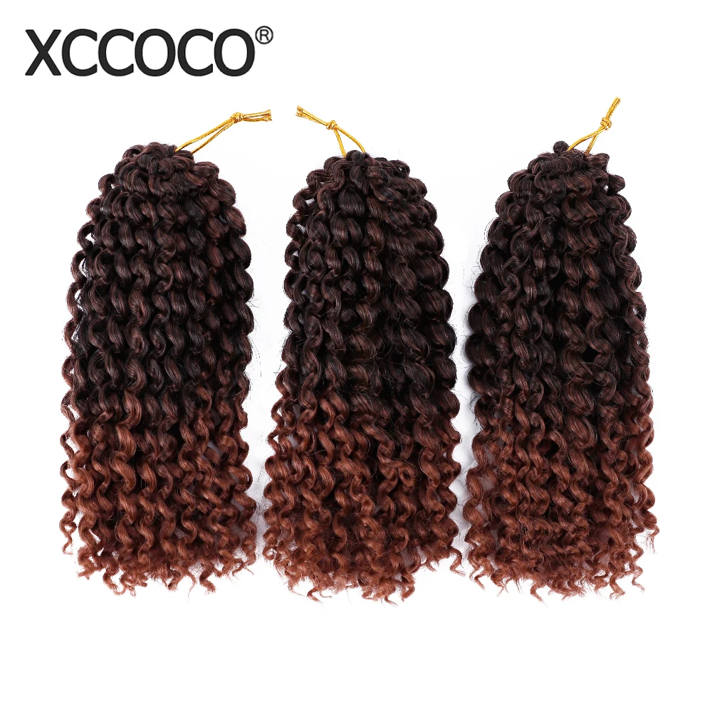 

XCCOCO Marley Braids Ombre Synthetic Braiding Crochet Braid Hair Extensions For Woman 8inch 20strands/pack