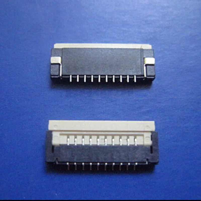 FFC Flexible Cable Sockets 1.0 Spacing 10 pin FPC / FFC Socket Flip