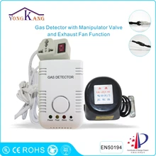Yongkang горючий газ пожарный извещатель с DN15 захватный механизм клапана и Вытяжной вентилятор Функция